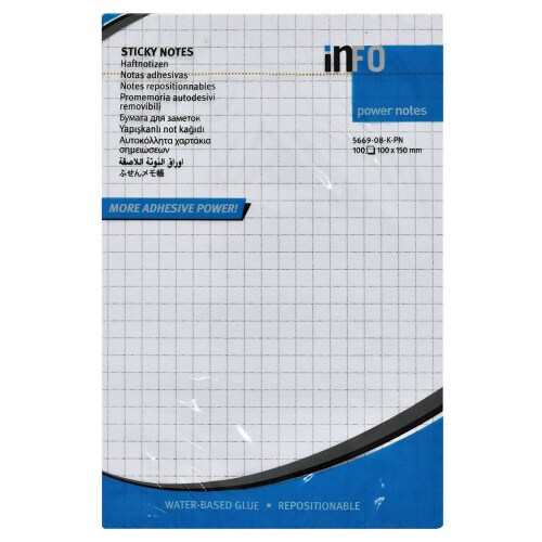 パワーノーツ強粘着100×150mmホワイト