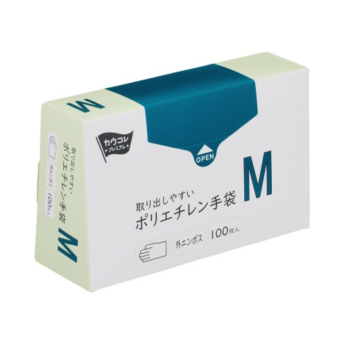 取り出しやすいポリエチレン手袋M100枚入×72箱