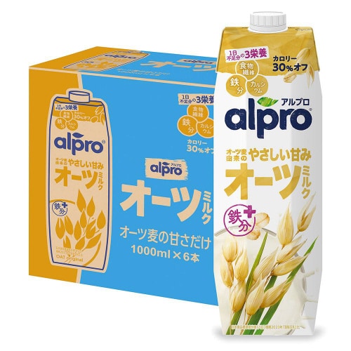 ダノン アルプロオーツミルクオーツ麦の甘さ1L6個