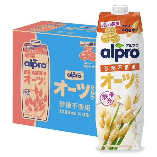 ダノン アルプロ オーツミルク砂糖不使用1L6個