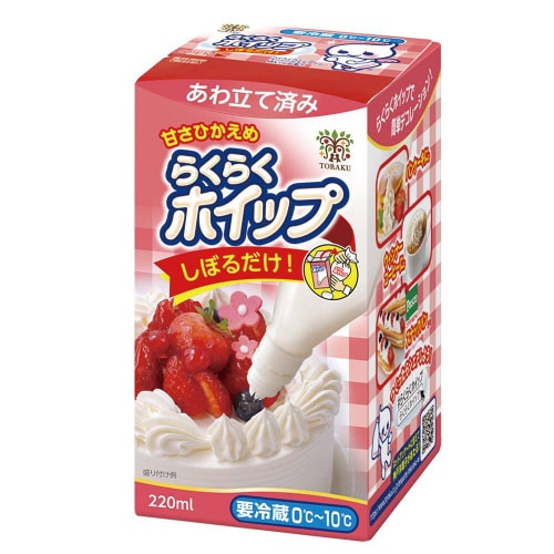 【冷蔵】トーラク らくらくホイップ220ml×6個