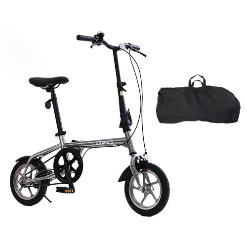 災害対策自転車12+収納袋 シルバー