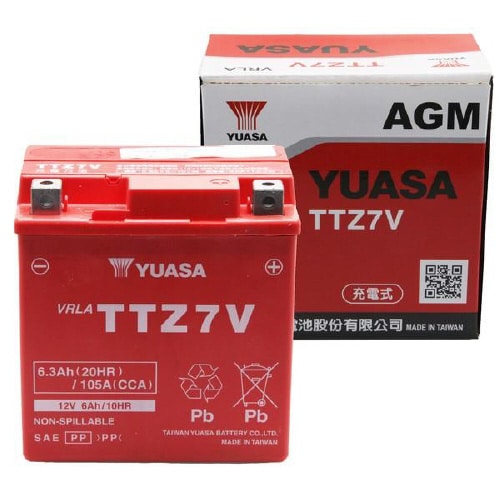 バイク用バッテリー 液入充電済み TTZ7V