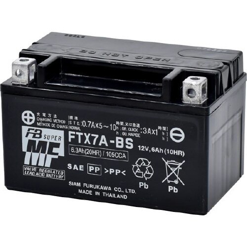 バイク用バッテリー 液入充電済み FTX7A−BS