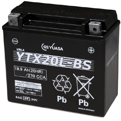 バイク用バッテリー 液入充電済み