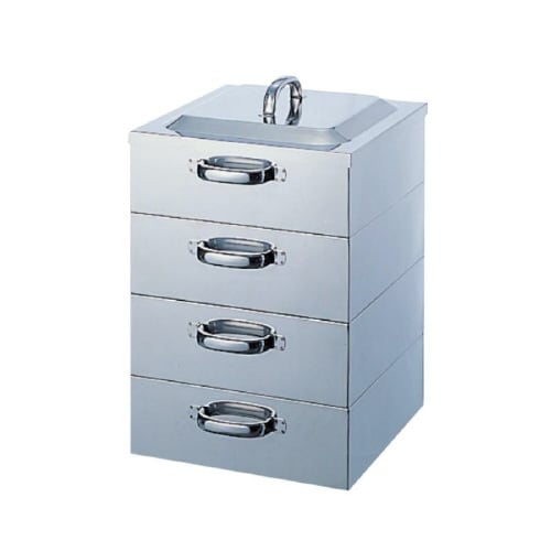 18−8業務用角蒸器 3段 45cm 3段