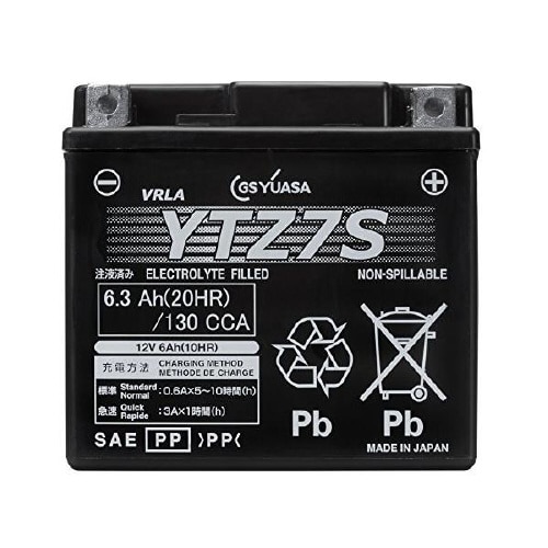 バイク用バッテリー 液入充電済み YTZ7S