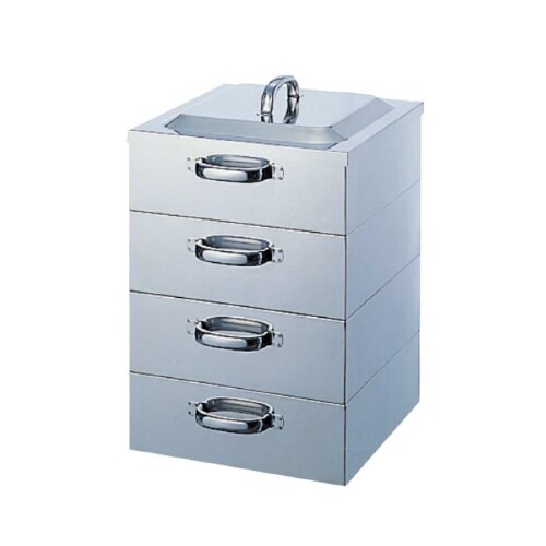 18−8業務用角蒸器 3段 42cm 3段