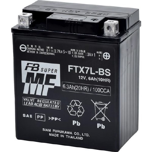 バイク用バッテリー 液入充電済み FTX7L−BS