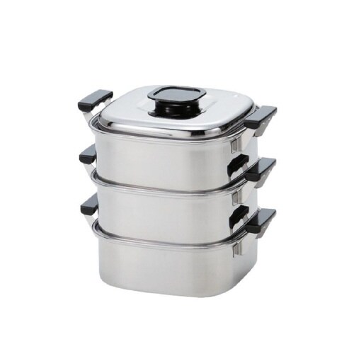 18−0角型蒸器 29cm 3段