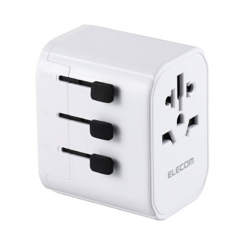 海外用マルチ変換アダプタ A×3 白