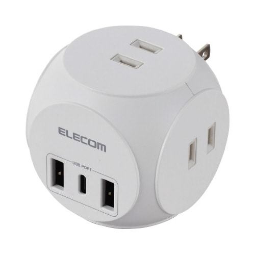 USBタップ 球体 C×1+A×2 AC×3 白