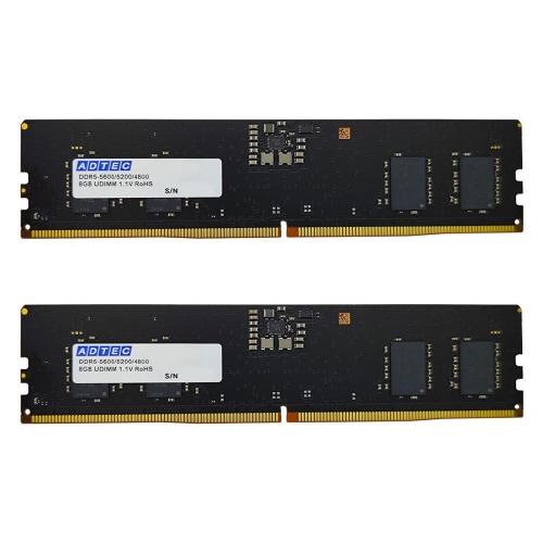DDR5−5600 UDIMM 8GBx2枚