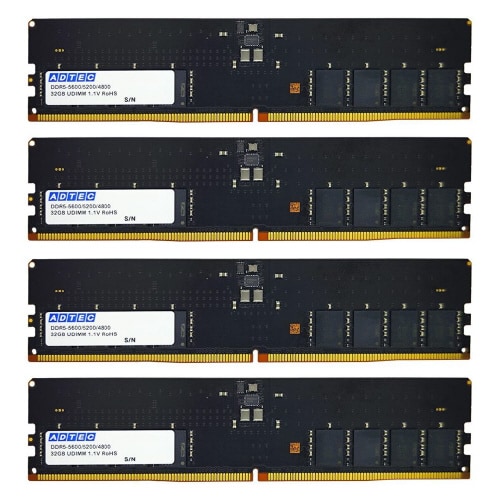 DDR5−5600 UDIMM 32GBx4枚