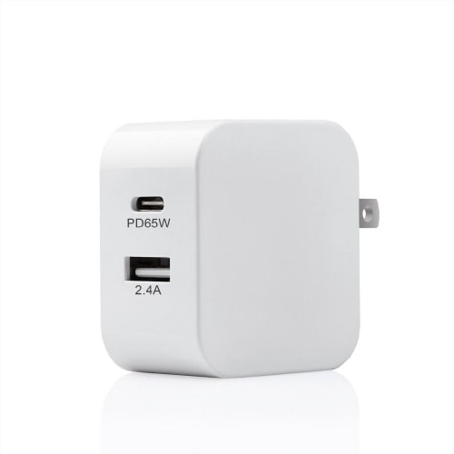 USB PD対応 65W 2ポート AC充電器