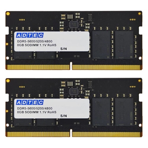 DDR5−5600 SODIMM 8GBx2枚