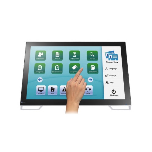 21.5型タッチモニター レイドバック グレー