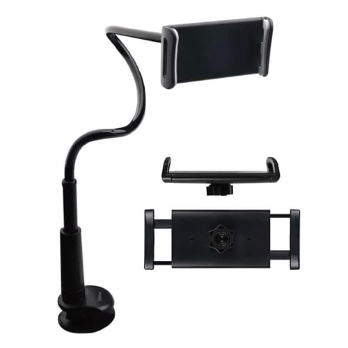 フレキシブルアーム式 ネジ式固定 ブラック
