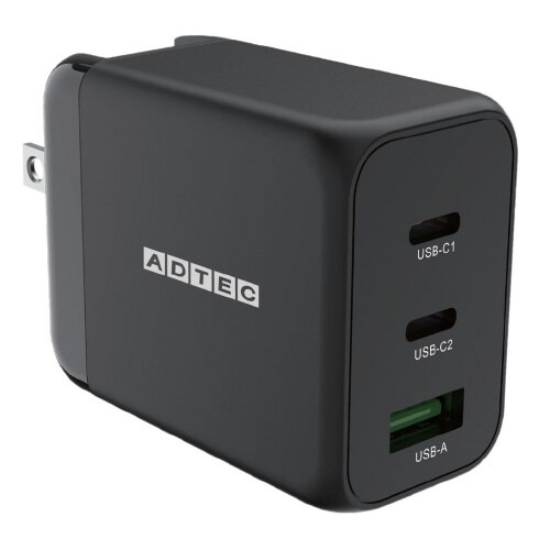 PD対応 GaN AC/65W ブラック