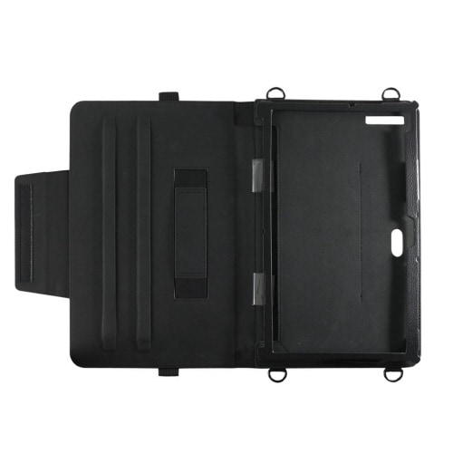 手帳型レザーケース ブラック