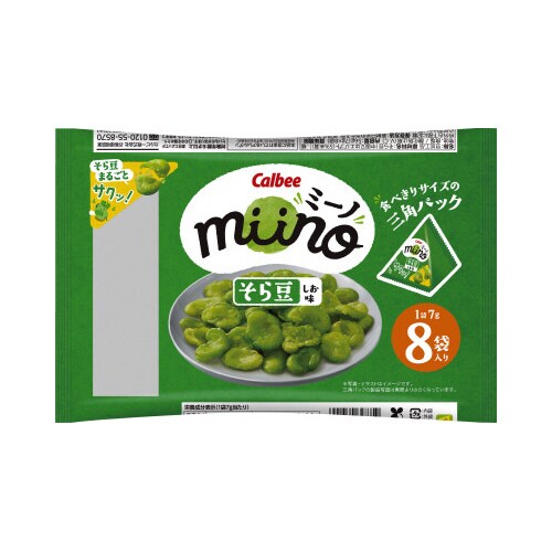 miinoそら豆しお味三角パック×12