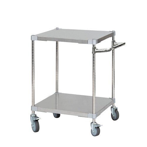 ステンレスシェルフワゴン60×602段キャスター7