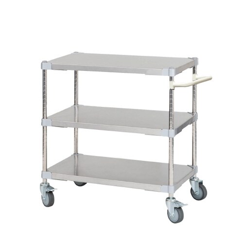 ステンレスシェルフワゴン46×763段キャスター7