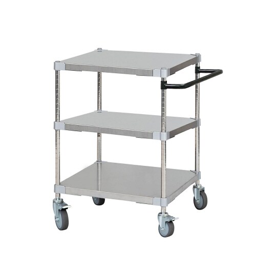 ステンレスシェルフワゴン60×603段キャスター7