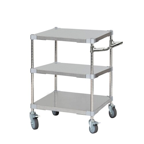 ステンレスシェルフワゴン60×603段キャスター7