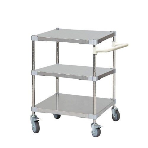 ステンレスシェルフワゴン60×603段キャスター7