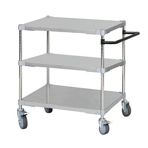 ステンレスシェルフワゴン60×763段キャスター7