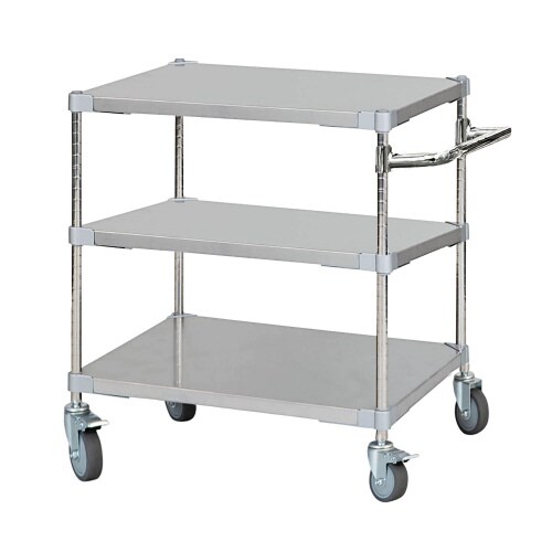 ステンレスシェルフワゴン60×763段キャスター7