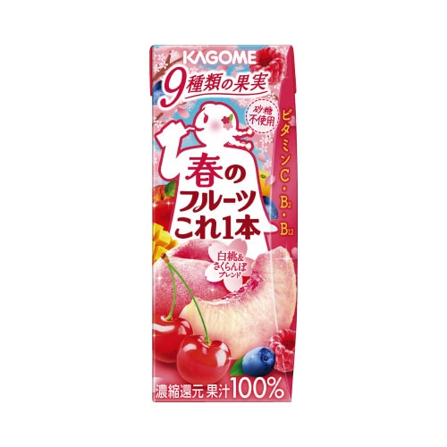春のフルーツ白桃さくらんぼ195ml24本