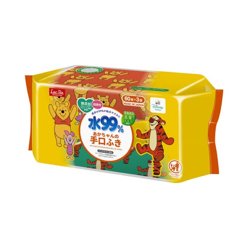 手口ふき 60枚×3個 くまのプーさん