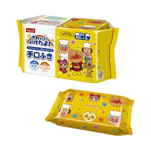 アンパンマン 手口ふき60枚×3個パック