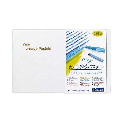 ヴィスタージュ大人の水彩パステル12色X10
