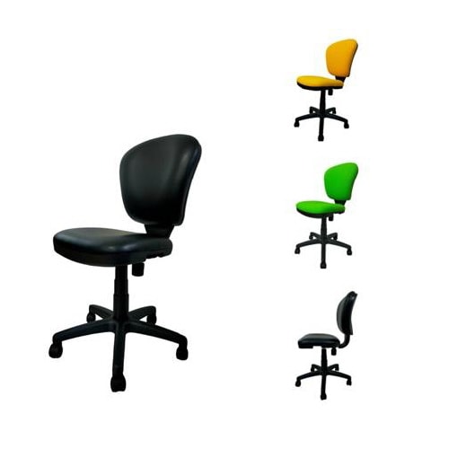 ミドルバックチェアAYAブラック