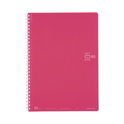 ソフトリングノートドット入罫線B5ライトピンクx5