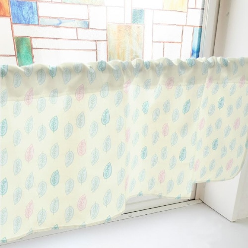 カフェカーテン40402葉っぱ黄