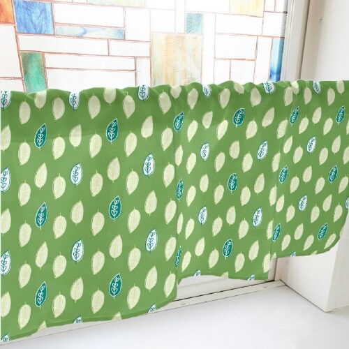 カフェカーテン40408葉っぱ緑