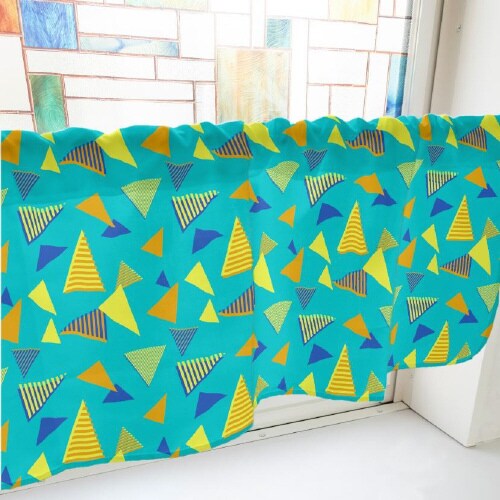 カフェカーテン40452三角緑