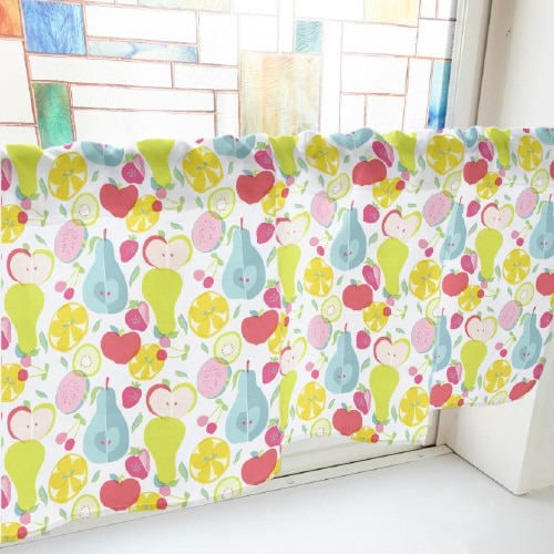 カフェカーテン40520フルーツ白