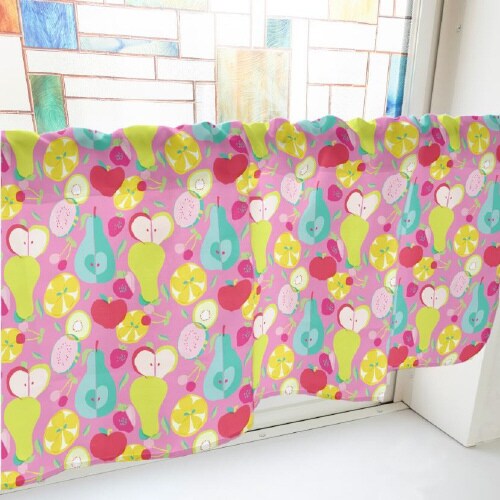 カフェカーテン40523フルーツピンク