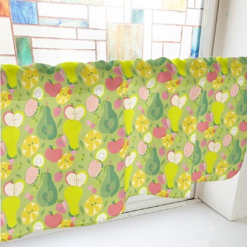 カフェカーテン40526フルーツ緑