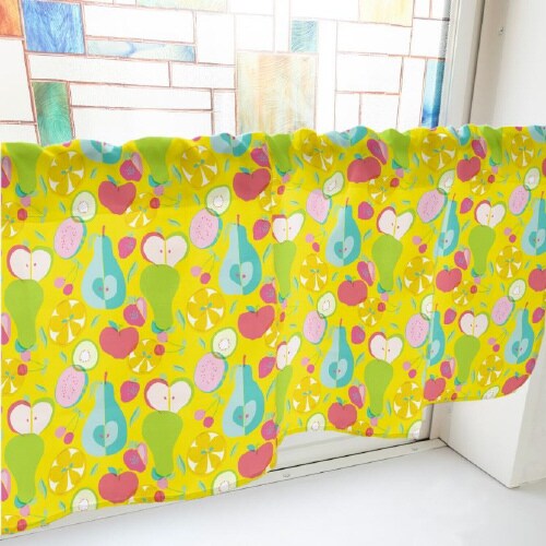 カフェカーテン40529フルーツ黄