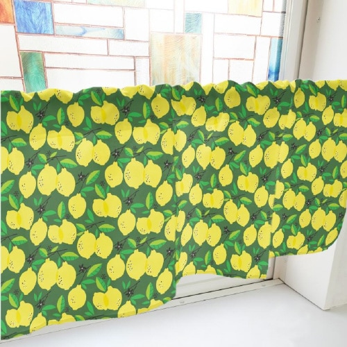 カフェカーテン40538レモン緑