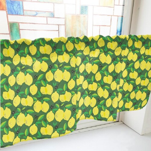 カフェカーテン40539レモン緑