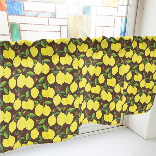 カフェカーテン40540レモン茶