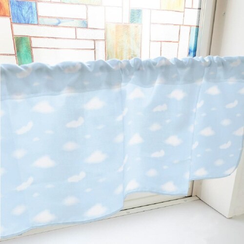カフェカーテン40606ぼかし雲水色