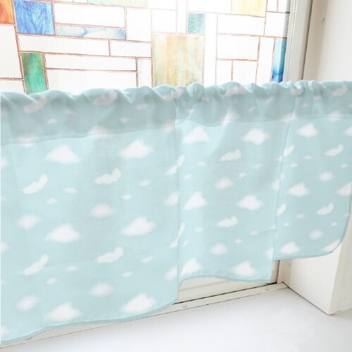 カフェカーテン40609ぼかし雲緑